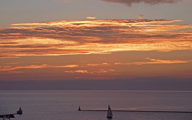 sunset Lake Huron
